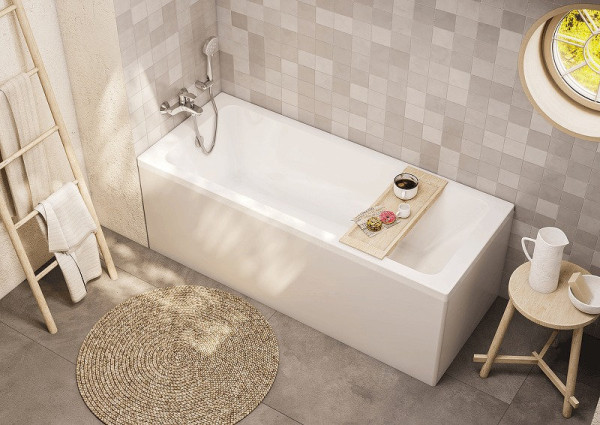248658000 LEON акриловая ванна прямоугольная 1700x700 мм, белый. Фото 3