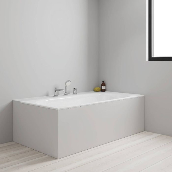 2511700A BauEdge Смеситель для ванны на 3 отверстия, на край ванны, хром. Фото 2