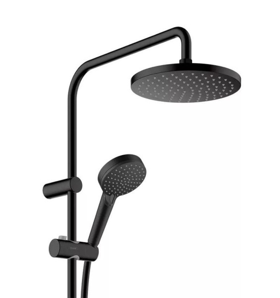 26276670 HG Vernis Blend Showerpipe 200 термостатическая душевая система матовый черный. Фото 3