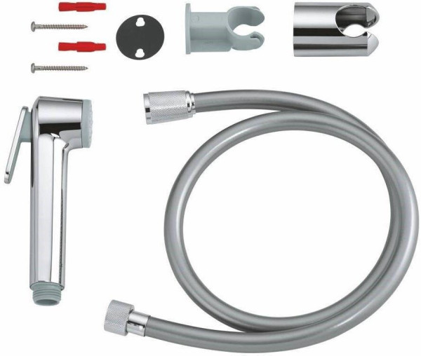 26352000 Tempesta-F Trigger Spray 30 Душевой набор I (круглый ручной душ, настенный держатель, шланг 1000 мм), хром. Фото 2