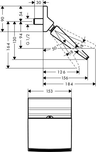 26442000 HG насадка ливневого душа 150мм. Фото 2