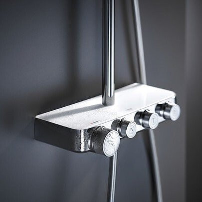 26508LS0 Euphoria SmartControl 310 DUO Cube Душевая система с термостатом, белая луна. Фото 4