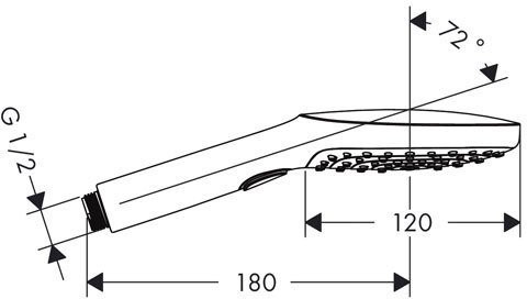 26520400 HG Raindance Select E120 3jet ручной душ белый/хром. Фото 9