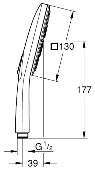 26550000 Rainshower SmartActive Cube Ручной душ 130 III, хром. Фото 2