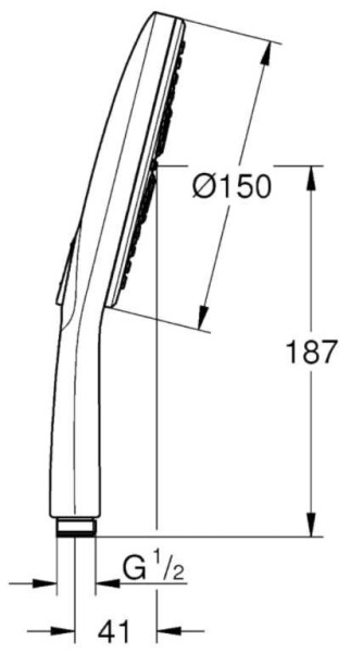 26553000 RainShower SmartActive Ручной душ 150 III, хром. Фото 2
