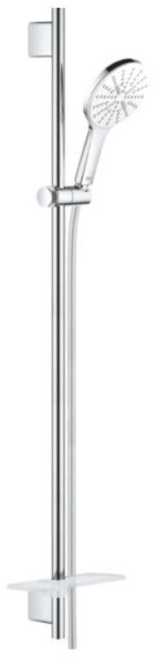 26579LS0 Rainshower SmartActive 130 Душевой гарнитур III, душевая штанга 900 мм, шланг 1750 мм, 9,5 л/мин, полочка, белая луна. Фото 1