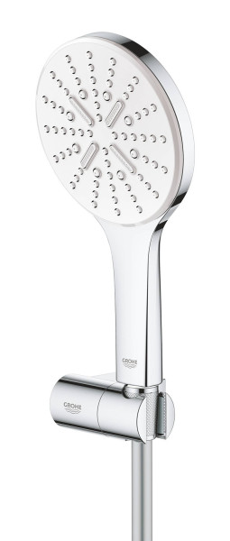 26580LS0 Rainshower SmartActive 130 Душевой набор III (круглый ручной душ, настенный держатель, шланг 1500 мм), 9,5 л/мин, белая луна. Фото 3