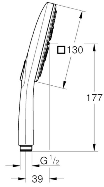 26582000 Rainshower SmartActive Cube Ручной душ 130 III, расход 9,5 л/мин, хром. Фото 2