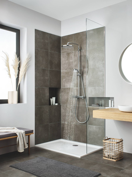 26666000 Tempesta 250 Верхний душ, круглый (низ-хром, верх-белый), хром. Фото 10