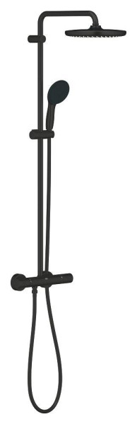 266702431 Tempesta System 250 Душевая система внешнего монтажа с термостатом и фильтром, матовый чёрный. Фото 4