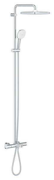 26691001 Tempesta System 250 Cube Душевая система для ванны для настенного монтажа с термостатом и изливом на ванну, хром (замена арт. 26691000). Фото 1