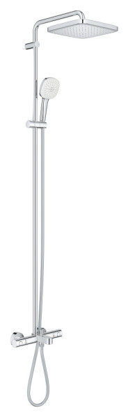26691001 Tempesta System 250 Cube Душевая система для ванны для настенного монтажа с термостатом и изливом на ванну, хром (замена арт. 26691000). Фото 2