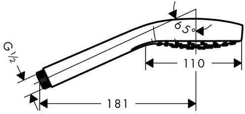 26812400 HG Croma Select E Vario ручной душ белый/хром. Фото 2