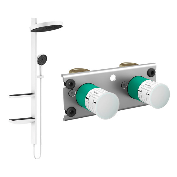 26842700S Set HG Rainfinity Showerpipe 360 1jet душевая система (26842700+26840180), матовый белый. Фото 1