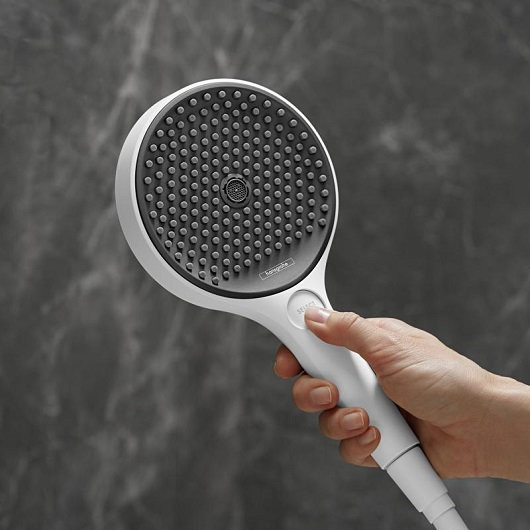 26851700 HG Rainfinity 130 3 jet душевой набор cо шлангом 160см матовый белый. Фото 3