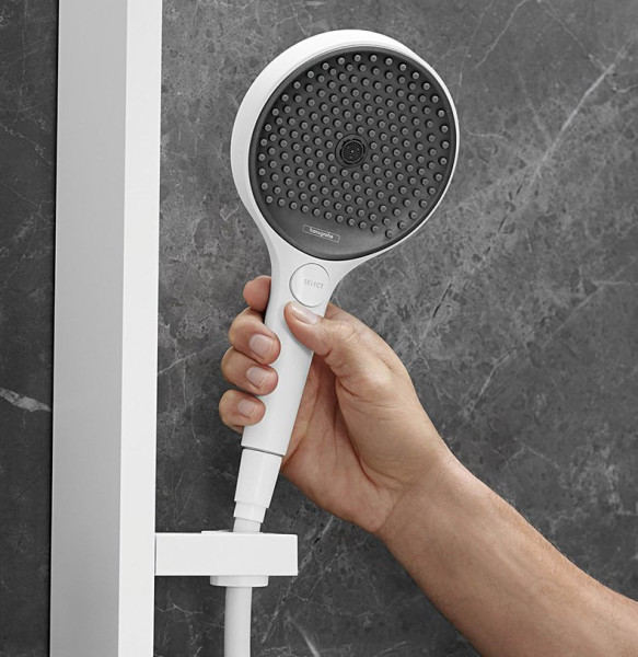 26864700 HG Rainfinity 130 3jet ручной душ матовый белый. Фото 4