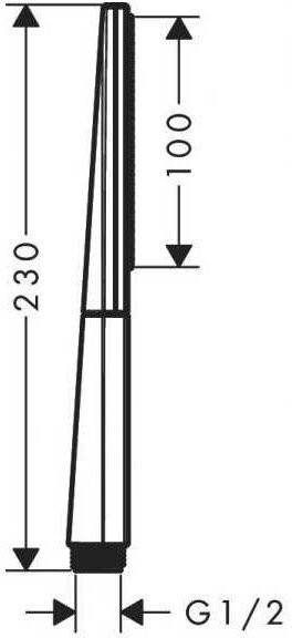 26866700 HG Rainfinity Baton 100 1jet ручной душ матовый белый. Фото 2