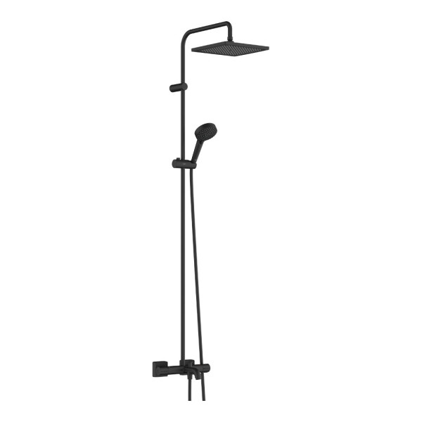26900670 HG Vernis Shape Showerpipe 240 термостатическая душевая система, матовый черный. Фото 1