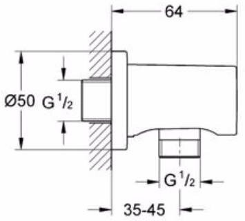 27057000 Rainshower Подключение для душевого шланга, хром. Фото 2