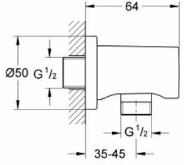 27057LS0 Rainshower Подключение для душевого шланга, белая луна. Фото 2