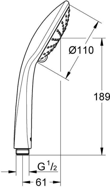 27220000 Euphoria Ручной душ 110 II, хром. Фото 2