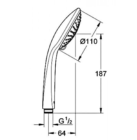 27222000 Euphoria Champagne Ручной душ 110 III, хром. Фото 2