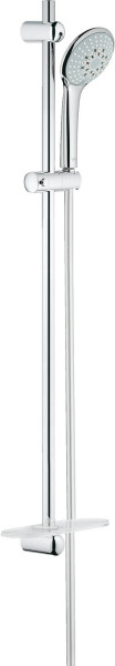 27227001 Euphoria Champagne 110 Душевой гарнитур III, душевая штанга 900 мм, шланг 1750 мм, полочка, хром. Фото 1