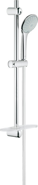 27230001 Euphoria 110 Душевой гарнитур II, душевая штанга 600 мм, шланг 1750 мм, полочка, хром. Фото 1