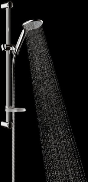 27230001 Euphoria 110 Душевой гарнитур II, душевая штанга 600 мм, шланг 1750 мм, полочка, хром. Фото 3