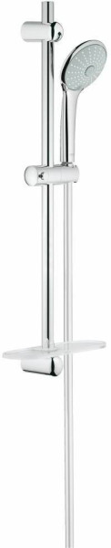 27243001 Euphoria 110 Душевой гарнитур III, душевая штанга 600 мм, шланг 1500 мм, 9,5 л/мин, полочка, хром. Фото 1