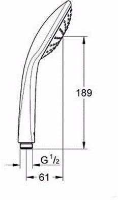 27265000 Euphoria Ручной душ 110 I, хром. Фото 2