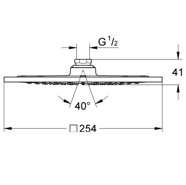 27271000 Rainshower F-series Верхний душ, 254х254 мм, шаровый шарнир, хром. Фото 2