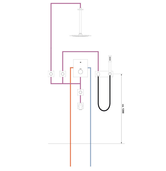 27271000 Rainshower F-series Верхний душ, 254х254 мм, шаровый шарнир, хром. Фото 3