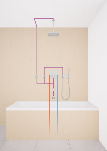 27271000 Rainshower F-series Верхний душ, 254х254 мм, шаровый шарнир, хром. Фото 4