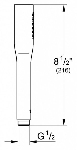 27400000 Euphoria Cosmopolitan Ручной душ 50 I, расход 9,5 л/мин, хром. Фото 8