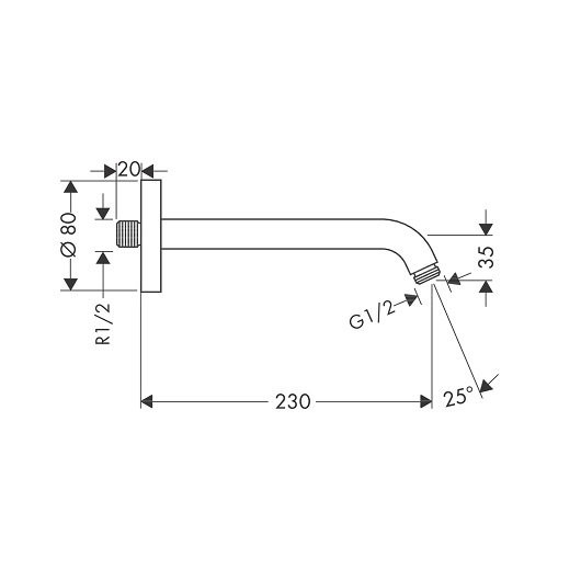 27412000 HG держатель душа 230 мм. Фото 2