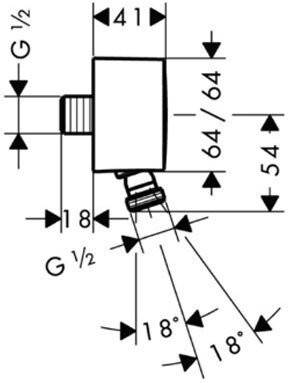 27414000 HG Fixfit шланговое подсоединение. Фото 2