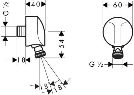 27505000 HG Fixfit Е шланговое подсоединение с поворотным подсоединением. Фото 2