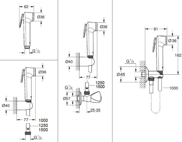 27512001 Tempesta-F Trigger Spray 30 Гигиенический душ, хром. Фото 2