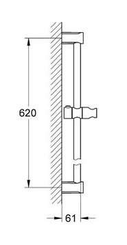 27521000 Tempesta Cosmopolitan Душевая штанга 600 мм, хром. Фото 2