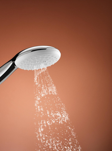 27601003 Tempesta 110 Душевой набор 2 режима струи (круглый ручной душ, настенный держатель, шланг 1750 мм), 8.5 л/мин, хром. Фото 7