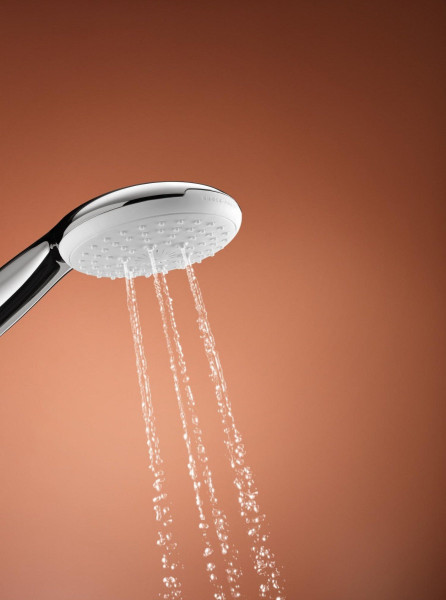 27601003 Tempesta 110 Душевой набор 2 режима струи (круглый ручной душ, настенный держатель, шланг 1750 мм), 8.5 л/мин, хром. Фото 8