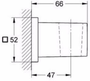 27693000 Euphoria Cube Настенный держатель, хром. Фото 2