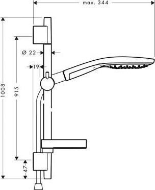 27803000 HG Raindance Select 150 3iet 90 см душевой гарнитур. Фото 2