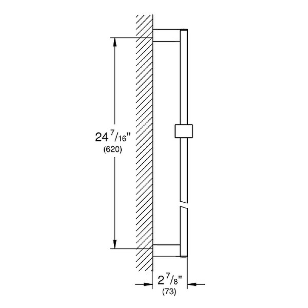 27892000 Euphoria Cube душевая штанга 600 мм, хром. Фото 2
