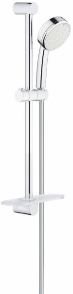 27928002 Tempesta New Cosmopolitan 100 Душевой гарнитур II, душевая штанга 600 мм, шланг 1750 мм, полочка, хром. Фото 1