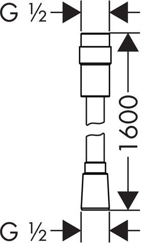 28248000 HG Isiflex 160 см шланг для душа с регулировкой напора. Фото 2