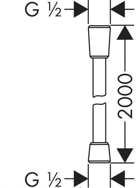 28274000 HG Isiflex 200 см шланг для душа. Фото 4