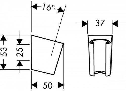 28331700 HG держатель душа матовый белый. Фото 2