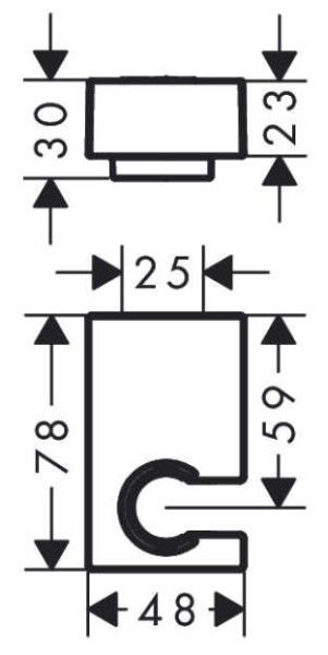 28387140 HG Porter E держатель для душа шлиф.бронза. Фото 2